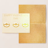 Carte Dorée Heureuse Sainte-Valentin (Affichage)