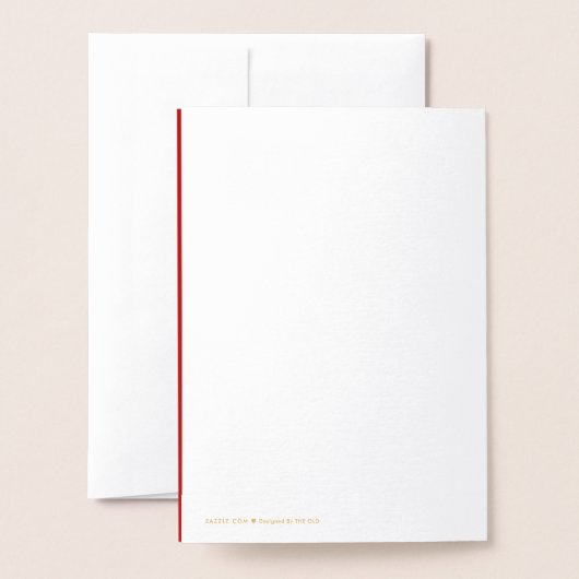 Carte Dorée Heureuse Sainte-Valentin Luxe (Derrière avec enveloppe)