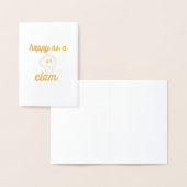 Carte Dorée Heureux comme une palourde (Affichage)