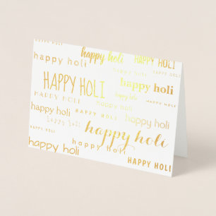 CARTE DORÉE HEUREUX HOLI