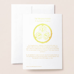 Carte Dorée Histoire des Samouraïs Japonais Tokugawa Rayonnant