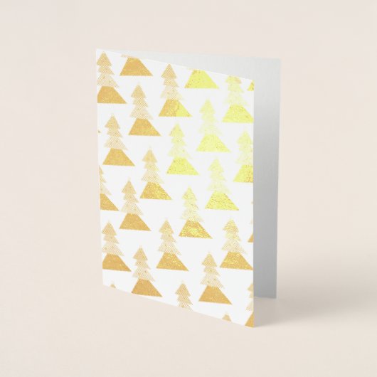 Carte Dorée Homey Christmas Tree Motif Joyeux Noël Gold (Devant)