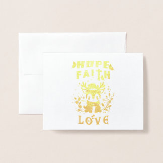 Carte Dorée Hope Faith Love