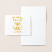 Carte Dorée Hope Faith Love (Affichage)