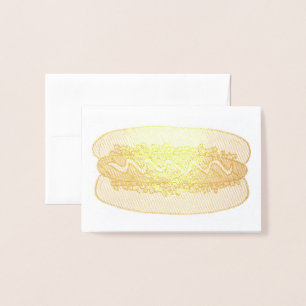 Carte Dorée Hot Dog Hotdog avec moutarde et Relish Food Foot