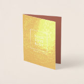 Carte Dorée Hugs Love and Joy | Noël en terre cuite moderne (Devant)