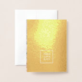 Carte Dorée Hugs Love and Joy | Noël en terre cuite moderne (Derrière avec enveloppe)