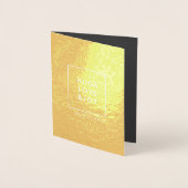 Carte Dorée Hugs Love et Joy | Stylish Trendy Christmas (Devant)