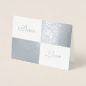 Carte Dorée Huile d'argent et Rectangles grises Bonne année (Devant)