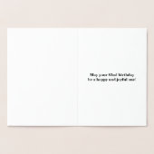 Carte Dorée Huile d'argent simple "HAPPY 82nd BIRTHDAY" + Nom (Intérieur)