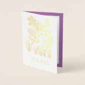 Carte Dorée Il Est Ressuscité Pâques (Devant)