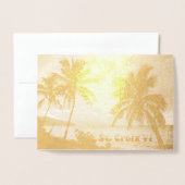 Carte Dorée Îles Vierges américaines St. Croix Sunset Gold (Devant avec enveloppe)