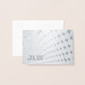 Carte Dorée Illusion optique gris et argent blanc (Devant avec enveloppe)