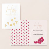 Carte Dorée Illustration de l'aquarelle des framboises mignonn (Affichage)