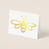 Carte Dorée Illustration stylisée de l'abeille (Devant)