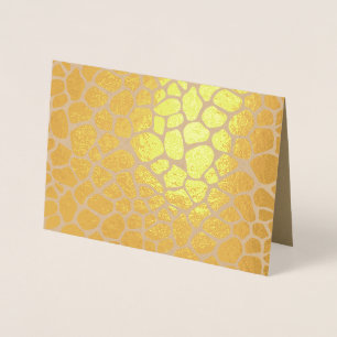 Carte Dorée Impression de girafe