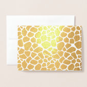 Carte Dorée Impression de girafe (Devant avec enveloppe)