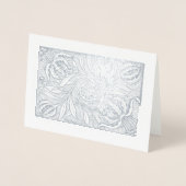 Carte Dorée Impression du bois de fleurs (Devant)