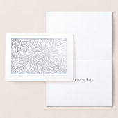 Carte Dorée Impression du bois de fleurs (Affichage)