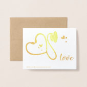 Carte Dorée Infirmière Merci des travailleurs de la santé (Derrière avec enveloppe)