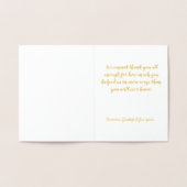 Carte Dorée Infirmière Merci des travailleurs de la santé (Intérieur)