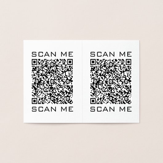Carte Dorée Info Code QR Scannez-Moi Texte Votre Design Modern (Intérieur)