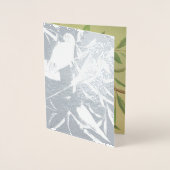 Carte Dorée inséparables et perruches -argent (Devant)