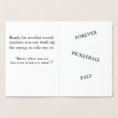 Carte Dorée "Invitation de jeu de Pickleball" (5" x 7") Feuill (Intérieur)