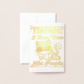 Carte Dorée J'aime les chats, pas les gens (Derrière avec enveloppe)