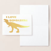 Carte Dorée J'Aime Les Dinosaures ! (Affichage)
