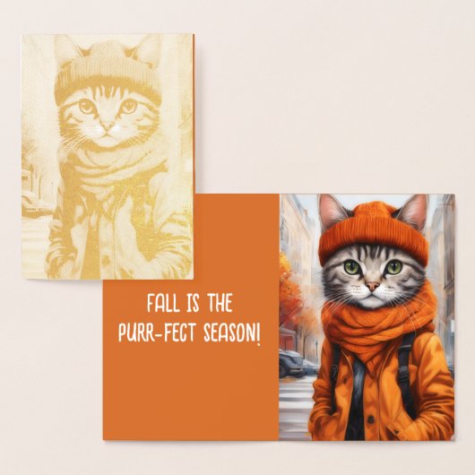 Carte Dorée Jazzy Kitty - Vibes d'octobre (Affichage)