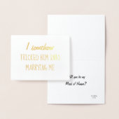 Carte Dorée Je L'ai trompé | Drôle de servante ou de servante  (Affichage)