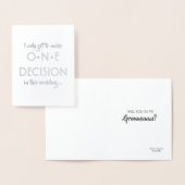 Carte Dorée Je N'Obtiens Qu'Une Décision | Drôle Groomsman Mei (Affichage)