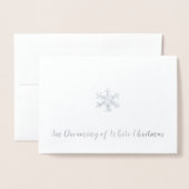Carte Dorée Je rêve d'un Noël blanc (Devant avec enveloppe)