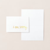 Carte Dorée je suis désolé pour la feuille d'or (Affichage)