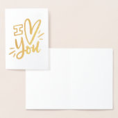 Carte Dorée Je t'aime (Affichage)