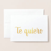Carte Dorée Je t'aime (Devant avec enveloppe)
