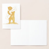 Carte Dorée Je T'Aime Californie Bear Hugging State (Affichage)