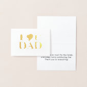 Carte Dorée Je t'aime papa (Affichage)