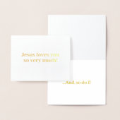 Carte Dorée Jésus t'aime tellement ! (Affichage)
