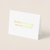 Carte Dorée Jésus vous aime tellement ! (Devant)