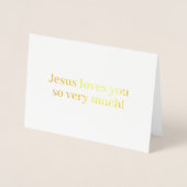 Carte Dorée Jésus vous aime tellement ! (Devant)