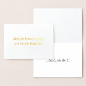 Carte Dorée Jésus vous aime tellement ! (Affichage)