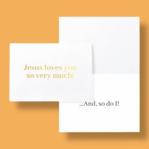 Carte Dorée Jésus vous aime tellement !