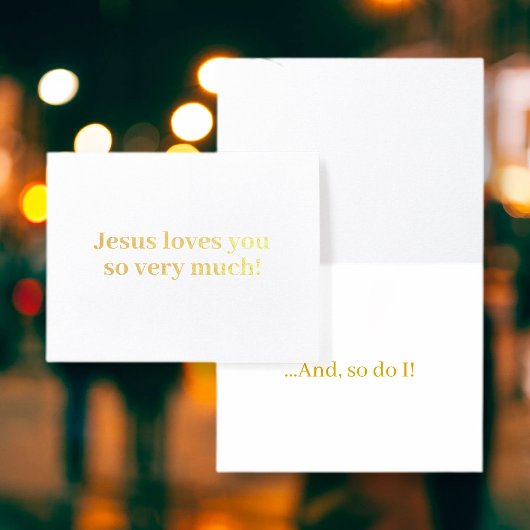 Carte Dorée Jésus vous aime tellement !