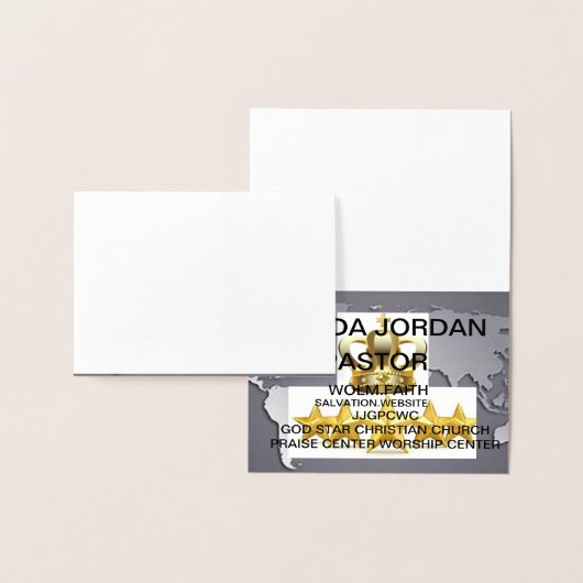 CARTE DORÉE JJGPCWC DIEU STAR CHRISTIAN ÉGLISE BADGE ANCIEN MA (Affichage)