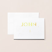 Carte Dorée John 3:16 Gold Cross (Devant avec enveloppe)