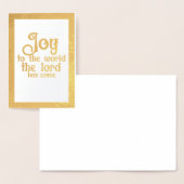 Carte Dorée Joie Au Monde L'Or Religieux De Noël (Affichage)