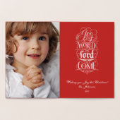 Carte Dorée Joie au Monde Noël Religieux Argenté (Intérieur)