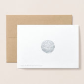 Carte Dorée Joie et flocon de neige | Salutations de vacances (Derrière avec enveloppe)